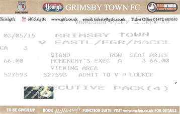 GTFC v Eastleigh Ticket