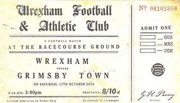Wrexham v GTFC Ticket