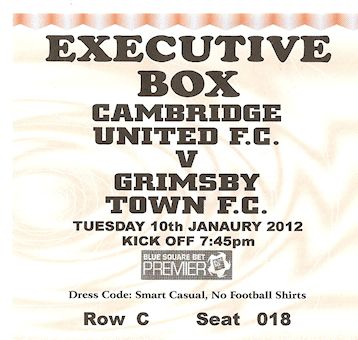 Cambridge UTD v GTFC Ticket