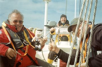 Mattie with Skipper ORourke and able seaman Craig and Danish contact.....
