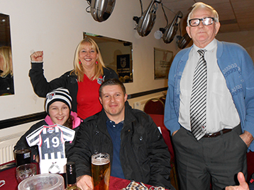 Rebecca, with Lisa and husband Mike with father-in-law Lee the Legend.