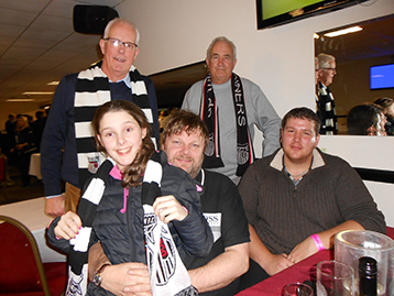 Becky with Dad Tony and agent Thomas from Holtsby and Provisions Director Brian & President, Maurice.