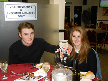 Ashley - slightly better haircut than normal - with Mattie and Dayna.