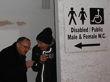 The Dean of Fitness takes the Chairman for a half-time workout and fitness test.