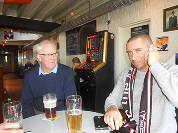 Brian - never one to give up - looks on in quiet admiration at the young excitable romantic.