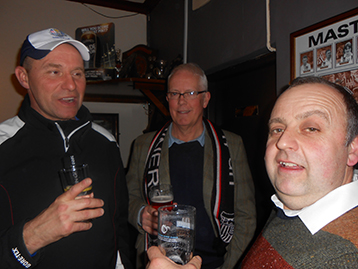 Brian gives way to Steve who leads discussions over a cream soda with a totally disbelieving Martin Bennett.