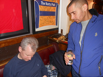 Carl Lee also from New Waltham scrutinises some of the finer details, presented by Wes who rehydrates with a sparkling water.