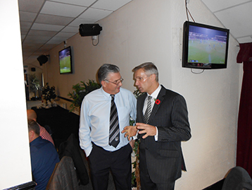 Here the Logistics Director and acting Town Chairman Mr John Fenty<br />
       disscus developements and future possibilities.