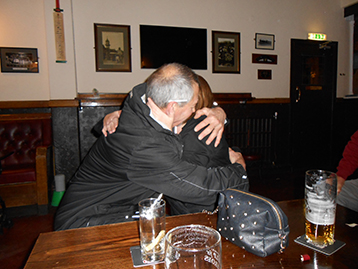 Whilst taking time to personally console Linda.