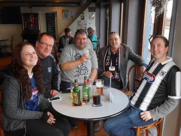 Charlotte, "Ray", Ian, the Innkeeper, a chair for their absent President (surprisingly) and Gareth.