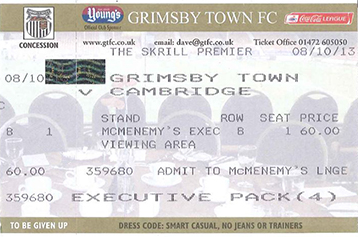 Grimsby Town v Cambridge United Ticket