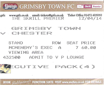 GFTC v Chester City Ticket