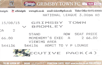 GTFC v Bromley Ticket