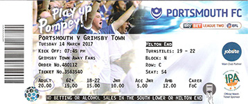 Portsmouth v GTFC Ticket