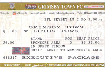 GTFC v Luton Town Ticket