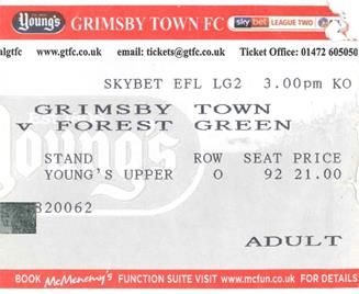 GTFC v Forrest Green Ticket