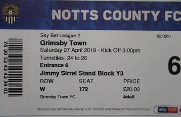 Notts.County v GTFC Ticket