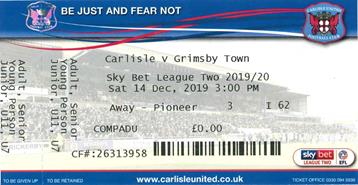 Carlisle UTD v GTFC Ticket