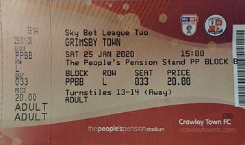 Crawley Town v GTFC Ticket