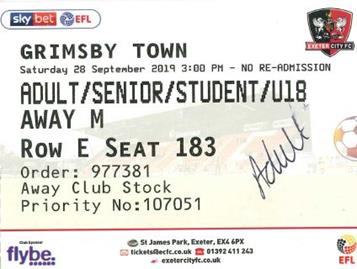 Exeter City v GTFC Ticket