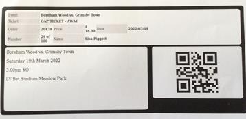 Boreham Wood v GTFC Ticket
