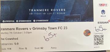 Tranmere Rovers v GTFC Ticket